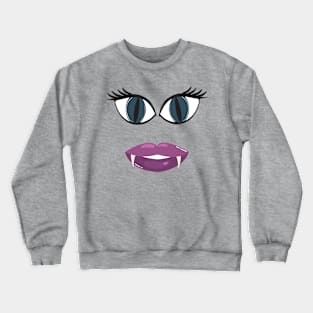 Sassy Vampire Halloween Monster Face Thirteen With Fangs Costume Tee Crewneck Sweatshirt